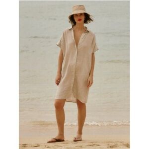 NWT J. Crew Baird McNutt Irish Linen Shirt Dress